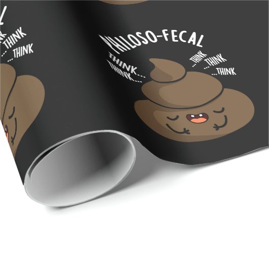 フィロソップ便おもしろいウンチプンダークBG ラッピングペーパー (ロールコーナー)