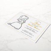 フィロソフィー第一聖餐会 – 少女 箔招待状 (回転した状態)