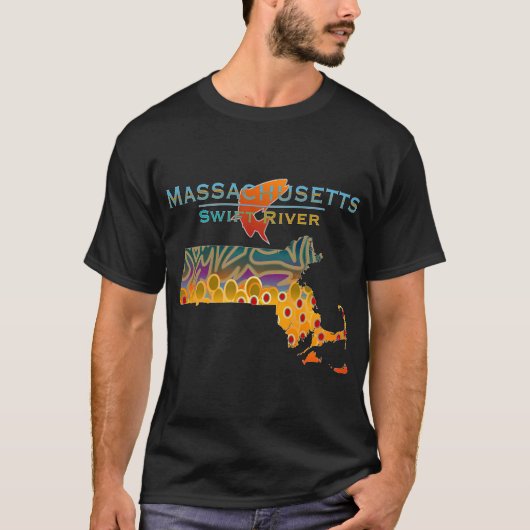 フィンに固定 - レッドフィッシュテール Tシャツ (正面)