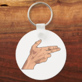フィンガーガン射撃、 発砲ハンドサインジェスチャー キーホルダー (正面)