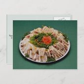 フィンガーサンドイッチ皿 ポストカード (正面/裏面)