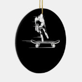 フィンガースケートボード指板スケートで滑る セラミックオーナメント (右)