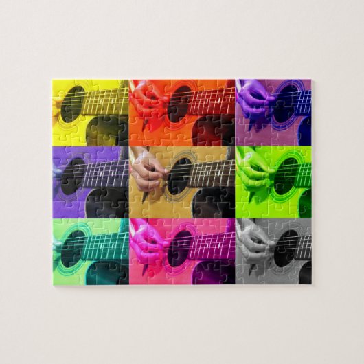 フィンガーピックギタープレーヤー – 8x10 - 110個 ジグソーパズル (横)