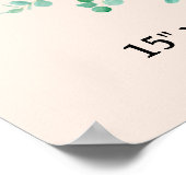 フィンガープリントツリーリースコーラルミントゲストブック ポスター (角)