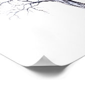 フィンガープリント結婚ツリーのゲストブック ポスター (角)