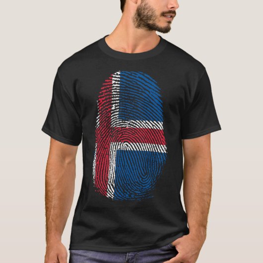 フィンガープリント – アイスランド Tシャツ (正面)