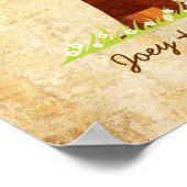 フィンガープリン結婚トツリーのゲストブック(ヴィンテージ) ポスター (角)