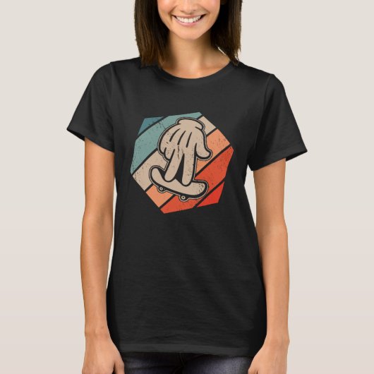 フィンガーボードスケーター指板スケートボード Tシャツ (正面)