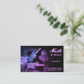 フィンガーマニキュアとグリッターネイルアーティストマニキュア 名刺 (スタンド正面)