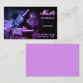 フィンガーマニキュアとグリッターネイルアーティストマニキュア 名刺 (正面/裏面)