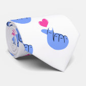 フィンガーラブサイン&ハートバレンタインズデイロマンチック ネクタイ (ロール)