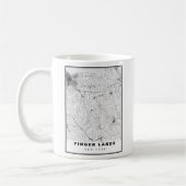 フィンガーレイクスの地図 コーヒーマグカップ (左)