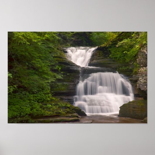 フィンガーレイクスウォーターフォールプリント ポスター (正面)