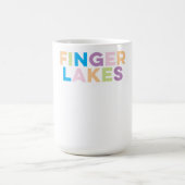 フィンガーレイクスニューヨーカラフルクバケーションギフト コーヒーマグカップ (中央)