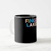 フィンガーレイクスニューヨーカラフルクバケーションギフト ツートーンマグカップ (正面左)