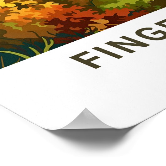 フィンガーレイクスニューヨークトラベルプリント ポスター (角)