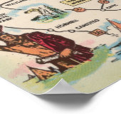 フィンガーレイクス，ニューヨーク – 詳細地図 ポスター (角)