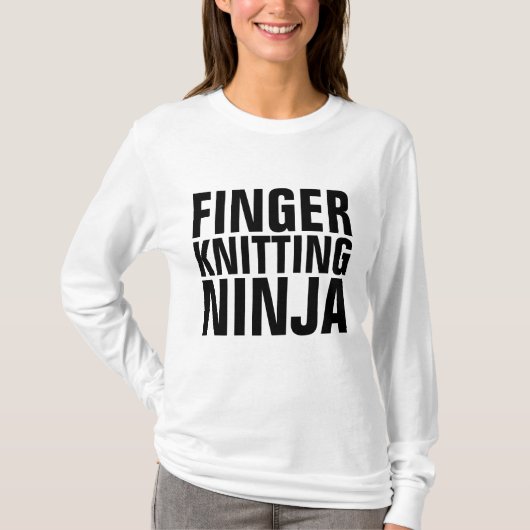 フィンガー ニッティング ニンジャ ニッター Tシャツ (正面)