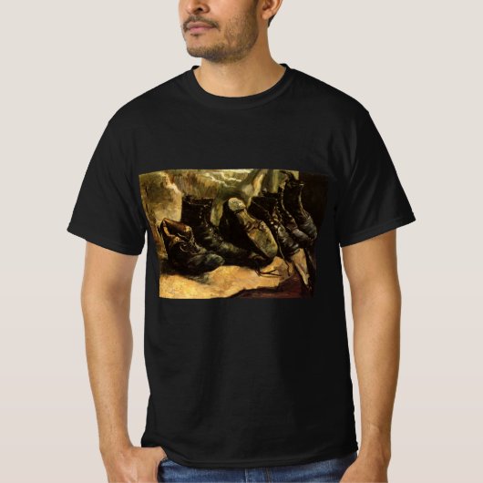 フィンセント・ファン・ゴッホによる三足の靴 Tシャツ (正面)