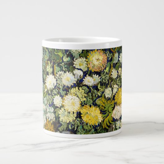 フィンセント・ファン・ゴッホによる花瓶の花束 ジャンボコーヒーマグカップ (正面)