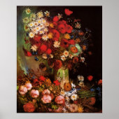 フィンセント・ファン・ゴッホによる花瓶の静物画 ポスター (正面)