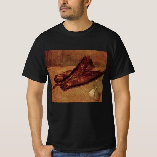 フィンセント・ファン・ゴッホによる『にらとタラの静物画』 Tシャツ (正面)