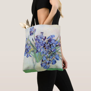 フィンセント・ファン・ゴッホによる「アイリスのある静物画の花瓶」 トートバッグ