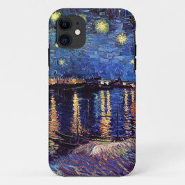 フィンセント・ファン・ゴッホによる「ローヌ川のほとりの星月夜」 iPhone 11 ケース