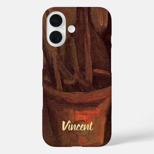フィンセント・ファン・ゴッホによる「壺の中の静物画の筆」 Case-Mate iPhoneケース (裏面)