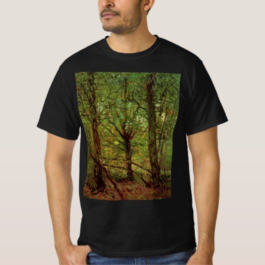 フィンセント・ファン・ゴッホによる『樹々と下草』 Tシャツ (正面)