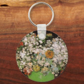 フィンセント・ファン・ゴッホのジニアの花の花瓶 キーホルダー (正面)