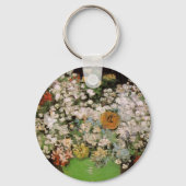 フィンセント・ファン・ゴッホのジニアの花の花瓶 キーホルダー (裏面)