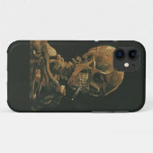 フィンセント・ファン・ゴッホのスカルの喫煙のタバコ Case-Mate iPhoneケース (裏面(横))