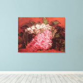 フィンセント・ファン・ゴッホのピンクのライラックStill Life Flower キャンバスプリント (インサイチュ (ウッドフロア))