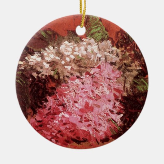 フィンセント・ファン・ゴッホのピンクのライラックStill Life Flower セラミックオーナメント (正面)