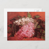 フィンセント・ファン・ゴッホのピンクのライラックStill Life Flower ポストカード (正面/裏面)
