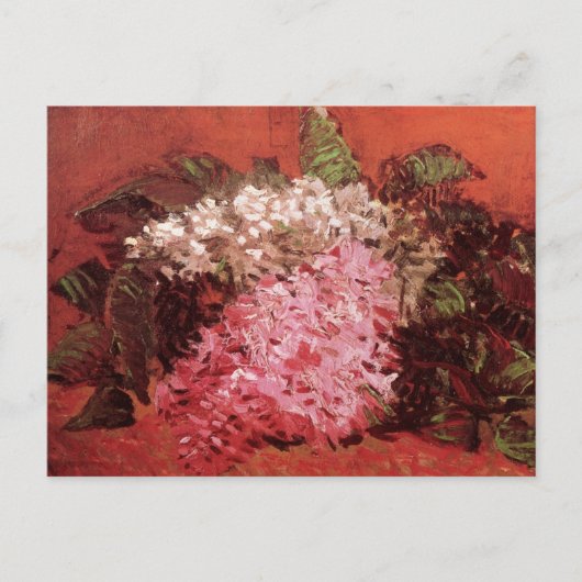 フィンセント・ファン・ゴッホのピンクのライラックStill Life Flower ポストカード (正面)