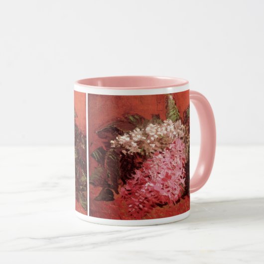 フィンセント・ファン・ゴッホのピンクのライラックStill Life Flower マグカップ (正面右)