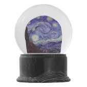 フィンセント・ファン・ゴッホの星明かりの夜ヴィンテージのファインアート スノーグローブ (裏面)