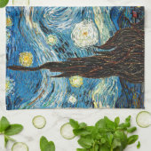 フィンセント・ファン・ゴッホの星明かりの夜 キッチンタオル (折り畳み)