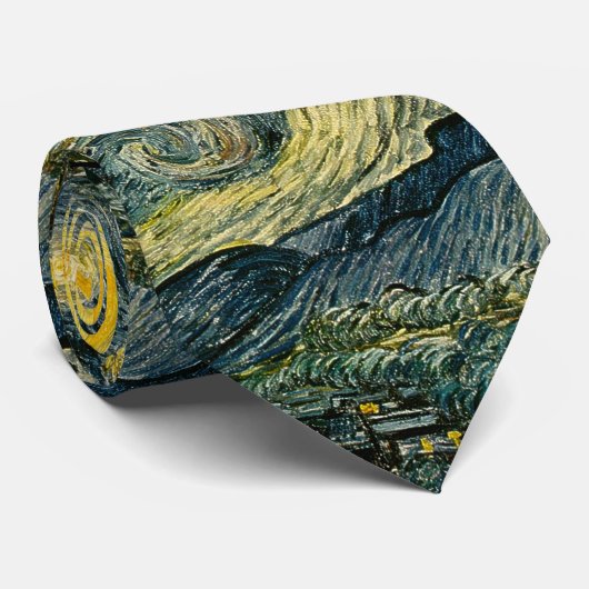 フィンセント・ファン・ゴッホの星明かりの夜(1889年) ネクタイ (ロール)