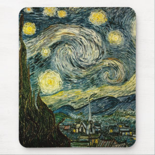 フィンセント・ファン・ゴッホの星明かりの夜(1889年) マウスパッド
