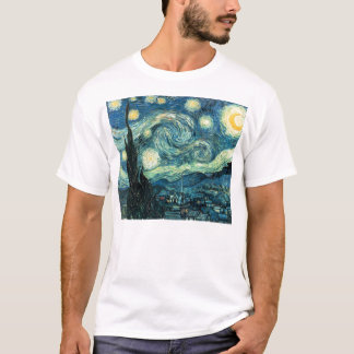 フィンセント・ファン・ゴッホの星明かりの夜Tシャツ Tシャツ