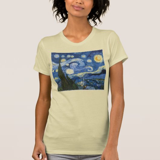 フィンセント・ファン・ゴッホの星空 Tシャツ (正面)