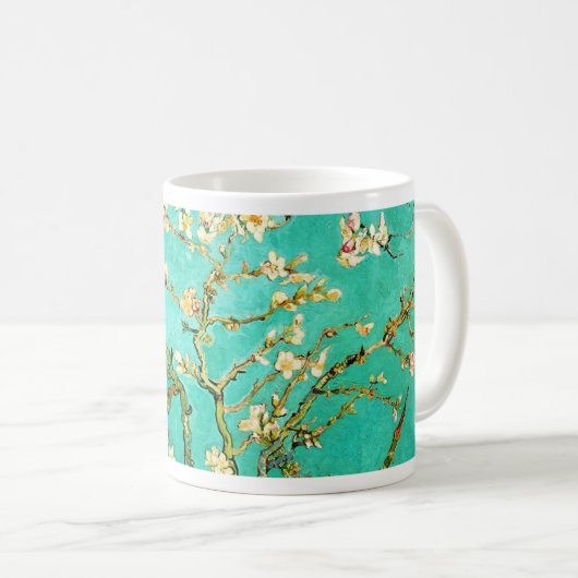 フィンセント・ファン・ゴッホの活気付くアーモンド木 コーヒーマグカップ (正面右)