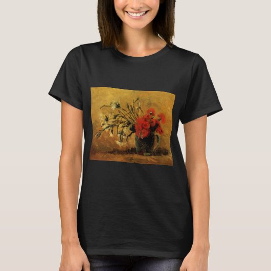 フィンセント・ファン・ゴッホの赤と白のカーネーション Tシャツ (正面)