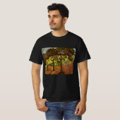 フィンセント・ファン・ゴッホの風景、木々と人々 Tシャツ (正面フル)