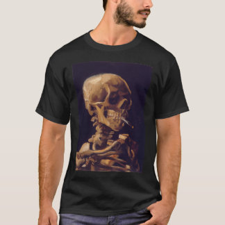 フィンセント・ファン・ゴッホの『燃える煙草のついた髑髏』 Tシャツ
