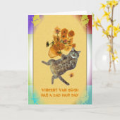 フィンセント・ファン・ゴッホは悪い毛日を過します カード (黄色い花)