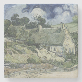フィンセント・ファン・ゴッホ著かやぶきにされたコテージCordeville ストーンコースター